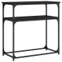 Black engineered wood console table 75x35.5x75 cm by , Side tables - Ref: Foro24-834070, Price: 46,50 €, Discount: %