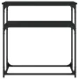 Black engineered wood console table 75x35.5x75 cm by , Side tables - Ref: Foro24-834070, Price: 46,50 €, Discount: %