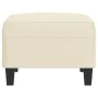 Cream synthetic leather footstool 70x55x41 cm by , Ottomans - Ref: Foro24-349356, Price: 69,48 €, Discount: %