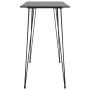 High table and bar stools 7 pieces black and white by , Furniture sets for kitchens and dining rooms - Ref: Foro24-3057388, P...