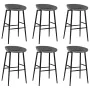 High table and bar stools 7 pieces black and gray by , Furniture sets for kitchens and dining rooms - Ref: Foro24-3057481, Pr...