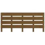 Solid honey brown pine wood headboard 120x3x80 cm by , Headboards and footboards - Ref: Foro24-821340, Price: 56,48 €, Discou...