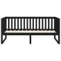 Solid black pine wood sofa bed 90x190 cm by , Beds and slatted bases - Ref: Foro24-820885, Price: 106,76 €, Discount: %