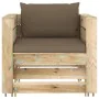 2-piece garden furniture with green impregnated wood cushions by , Garden sets - Ref: Foro24-3074539, Price: 178,45 €, Discou...