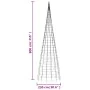 Christmas tree on flagpole 3000 cold white LEDs 800 cm by , Christmas lights - Ref: Foro24-358121, Price: 161,22 €, Discount: %