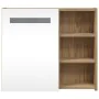 Bathroom cabinet with mirror and LED light oak 60x13x52 cm by , bathroom vanities - Ref: Foro24-357972, Price: 100,77 €, Disc...