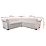 Chesterfield 5-Sitzer-Sofa aus weißem Kunstleder von vidaXL, Sofas - Ref: Foro24-243613, Preis: 814,77 €, Rabatt: %