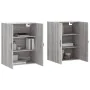 Wall cabinets 2 pcs Sonoma gray engineered wood by , Sideboards - Ref: Foro24-3197895, Price: 142,80 €, Discount: %