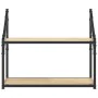 Sonoma oak engineered wood wall shelf 60x21x51 cm by , Shelves and shelves - Ref: Foro24-835460, Price: 27,70 €, Discount: %