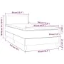 Box spring bed with mattress and LED pink velvet 90x190 cm by , Beds and slatted bases - Ref: Foro24-3134320, Price: 314,38 €...