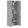 Concrete gray plywood tall sideboard 69.5x34x180 cm by , Sideboards - Ref: Foro24-3198061, Price: 151,65 €, Discount: %