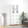 High glossy white plywood sideboard 69.5x34x180 cm by , Sideboards - Ref: Foro24-3198435, Price: 197,11 €, Discount: %