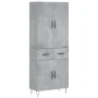 Concrete gray plywood tall sideboard 69.5x34x180 cm by , Sideboards - Ref: Foro24-3198181, Price: 152,90 €, Discount: %