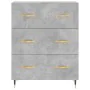 Concrete gray plywood tall sideboard 69.5x34x180 cm by , Sideboards - Ref: Foro24-3199733, Price: 160,99 €, Discount: %