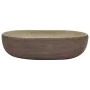 Countertop oval ceramic sand brown washbasin 59x40x14 cm by , Sinks - Ref: Foro24-155104, Price: 162,27 €, Discount: %