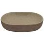 Countertop oval ceramic sand brown washbasin 59x40x14 cm by , Sinks - Ref: Foro24-155104, Price: 162,27 €, Discount: %