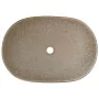 Countertop oval ceramic sand brown washbasin 59x40x14 cm by , Sinks - Ref: Foro24-155104, Price: 162,27 €, Discount: %