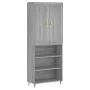 Tall gray Sonoma plywood sideboard 69.5x34x180 cm by , Sideboards - Ref: Foro24-3200055, Price: 125,65 €, Discount: %