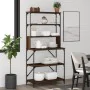 Kitchen shelf 6 levels oak wood brown 90x40x180 cm by , Kitchen utensil containers - Ref: Foro24-834224, Price: 105,34 €, Dis...