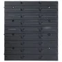 Storage box kit 96 pieces blue black wall panels by , Tool cabinets - Ref: Foro24-150816, Price: 94,51 €, Discount: %