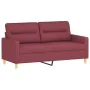 Sofa set with cushions 3 pieces red fabric by , Sofas - Ref: Foro24-3201598, Price: 553,45 €, Discount: %