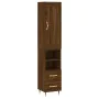 Tall brown oak plywood sideboard 34.5x34x180 cm by , Sideboards - Ref: Foro24-3200248, Price: 101,77 €, Discount: %