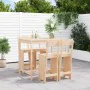 Gartentisch- und Hochhocker-Set, 5-teilig, aus massivem Kiefernholz von , Gartensets - Ref: Foro24-3157805, Preis: 321,61 €, ...