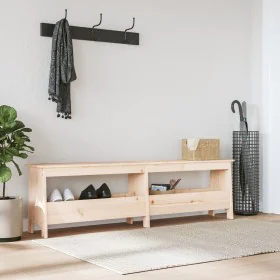 Solid pine wood hall bench 160x28x45 cm by , Benches for halls and storage - Ref: Foro24-837379, Price: 99,90 €, Discount: %