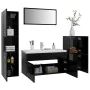 Engineered wood black bathroom furniture set by vidaXL, Bathroom furniture - Ref: Foro24-3070929, Price: 178,09 €, Discount: %