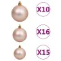 Artificial Christmas tree with hinges 300 LED and balls 210 cm by vidaXL, Christmas trees - Ref: Foro24-3210234, Price: 177,2...