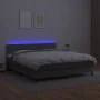 Boxspringbett mit Matratze und LED-grauem Kunstleder 180x200 cm von , Betten und Lattenroste - Ref: Foro24-3134181, Preis: 57...