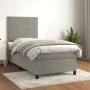 Box spring bed with light gray velvet mattress 90x190 cm by , Beds and slatted bases - Ref: Foro24-3142941, Price: 342,28 €, ...