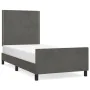 Dark gray velvet bed frame with headboard 90x200cm by , Beds and slatted bases - Ref: Foro24-3125673, Price: 152,52 €, Discou...