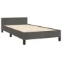 Dark gray velvet bed frame with headboard 90x200cm by , Beds and slatted bases - Ref: Foro24-3125673, Price: 152,52 €, Discou...