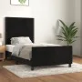 Bed frame with black velvet headboard 100x200 cm by , Beds and slatted bases - Ref: Foro24-3125680, Price: 137,60 €, Discount: %