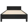 Bed frame with black velvet headboard 100x200 cm by , Beds and slatted bases - Ref: Foro24-3125680, Price: 137,60 €, Discount: %