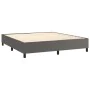 Boxspringbett mit grauer Kunstledermatratze 180x200 cm von , Betten und Lattenroste - Ref: Foro24-3128989, Preis: 676,10 €, R...