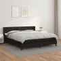 Box spring bed with black synthetic leather mattress 180x200 cm by , Beds and slatted bases - Ref: Foro24-3130733, Price: 549...