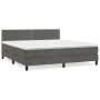 Boxspringbett mit dunkelgrauer Samtmatratze 180x200 cm von , Betten und Lattenroste - Ref: Foro24-3141258, Preis: 537,32 €, R...