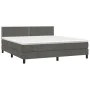 Boxspringbett mit dunkelgrauer Samtmatratze 180x200 cm von , Betten und Lattenroste - Ref: Foro24-3141258, Preis: 537,32 €, R...