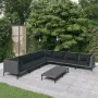 Gartensofa-Set 8-teilig mit dunkelgrauen synthetischen Rattankissen von , Gartensets - Ref: Foro24-3099847, Preis: 629,67 €, ...