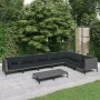 Gartensofa-Set 8-teilig mit dunkelgrauen synthetischen Rattankissen von , Gartensets - Ref: Foro24-3099845, Preis: 629,67 €, ...