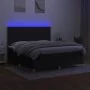 Boxspringbettmatratze und LED-Leuchten aus schwarzem Stoff 180x200 cm von , Betten und Lattenroste - Ref: Foro24-3135535, Pre...