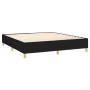 Boxspringbettmatratze und LED-Leuchten aus schwarzem Stoff 180x200 cm von , Betten und Lattenroste - Ref: Foro24-3135535, Pre...