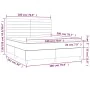 Boxspringbettmatratze und LED-Leuchten aus schwarzem Stoff 180x200 cm von , Betten und Lattenroste - Ref: Foro24-3135535, Pre...