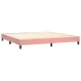 Box spring bed with pink velvet mattress 200x200 cm by , Beds and slatted bases - Ref: Foro24-3127576, Price: 552,40 €, Disco...