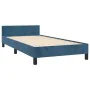 Dark blue velvet bed frame with headboard 90x190 cm by , Beds and slatted bases - Ref: Foro24-3125792, Price: 156,30 €, Disco...