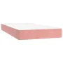 Box spring bed with pink velvet mattress 100x200 cm by , Beds and slatted bases - Ref: Foro24-3132728, Price: 368,15 €, Disco...