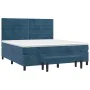 Box spring bed with dark blue velvet mattress 180x200 cm by , Beds and slatted bases - Ref: Foro24-3137921, Price: 650,53 €, ...