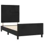 Bed frame with black velvet headboard 90x200 cm by , Beds and slatted bases - Ref: Foro24-3125796, Price: 140,23 €, Discount: %